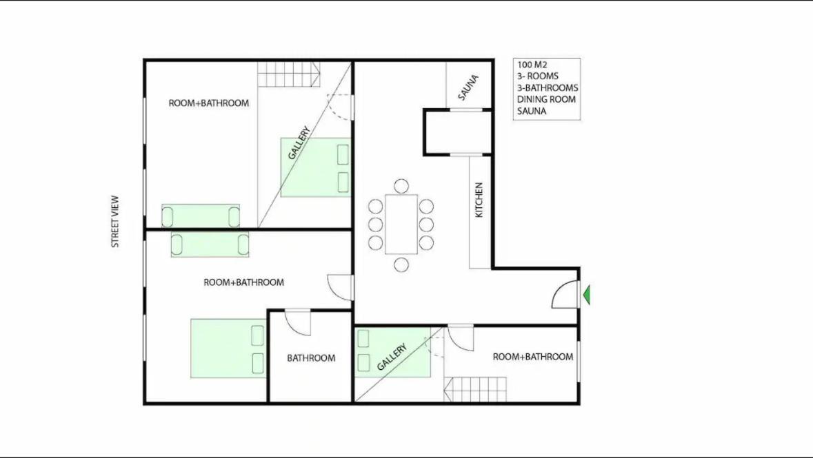 Luxury New-3bdr 3bth Sauna!city Center Budapesta